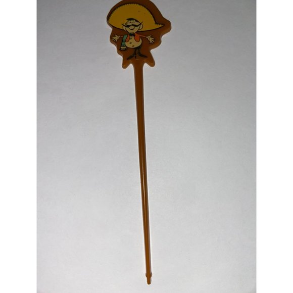 Senor Pico Vintage Logo 1966 Brown Swizzle Stick - Picture 5 of 5